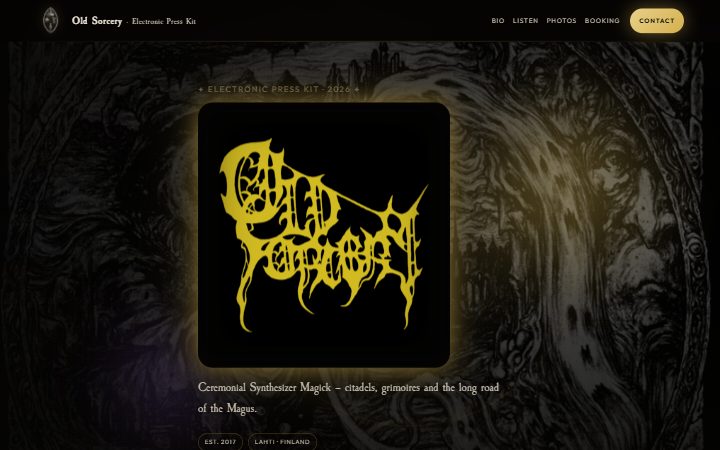 Old Sorceryn EPK:n etusivu